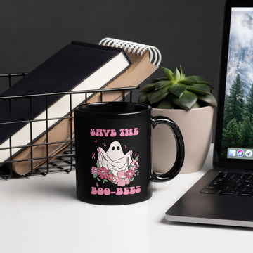 Save The Boo Bees Mug, Halloween Coffee Cup, Haunted Teacup, Witchy Mug, Funny Ghost Cup, Trick Treat Mug, Wicked Drink Mug, Boo Cup