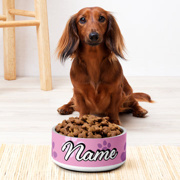 Pawsitively Berry Personalized Pet Bowl