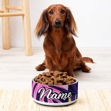 Monstera Magic Customizable Pet Bowl