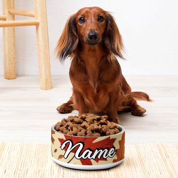 Fall For You Personalized Pet Bowl
