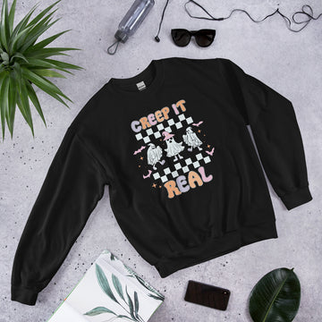 Creep It Real Sweatshirt, Halloween Hoodie, Haunted Pullover, Witchy Sweater, Funny Ghost Crewneck, Trick Treat Sweat, Wicked Hoodie