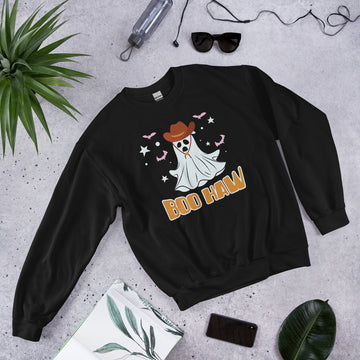 Boo Haw Spooky Sweatshirt, Halloween Hoodie, Haunted Pullover, Witchy Sweater, Funny Ghost Crewneck, Trick Treat Sweat, Wicked Hoodie