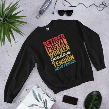 Retired Postal Worker Goodbye Tension Sweatshirt, Retirement Party Hoodie, Retired Pullover, Retiree Apparel, Retirement Gift, Retiring