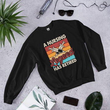 A Nursing Legend Has Retired Sweatshirt, Retirement Party Hoodie, Retired Pullover, Retiree Apparel, Retirement Gift, Retiring