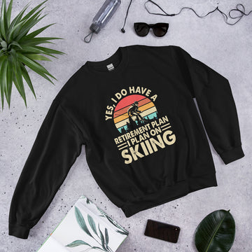 I Plan On Skiing Sweatshirt, Retirement Party Hoodie, Retired Pullover, Retiree Apparel, Retirement Gift, Retiring