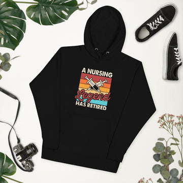 A Nursing Legend Has Retired Hoodie, Retirement Party Sweatshirt, Retired Pullover, Retiree Apparel, Retirement Gift, Retiring
