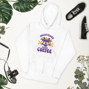 Nightmare Before Coffee Spooky Hoodie, Halloween Sweatshirt, Haunted Sweater, Witchy Pullover, Funny Ghost Hoodie, Trick Treat Sweat, Wicked Crewneck