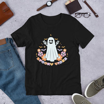Spooky Vibes Boo Shirt, Halloween Tshirt, Haunted Tee, Witchy Shirt, Funny Ghost Shirt, Trick Treat Shirt, Wicked Tee, Funny Boo Shirt