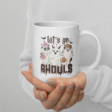 Lets Go Ghouls Mug, Halloween Coffee Cup, Haunted Teacup, Witchy Mug, Funny Ghost Cup, Trick Treat Mug, Wicked Drink Mug, Boo Cup