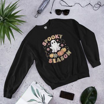 Spooky Season Boo Sweatshirt, Halloween Hoodie, Haunted Pullover, Witchy Sweater, Funny Ghost Crewneck, Trick Treat Sweat, Wicked Hoodie