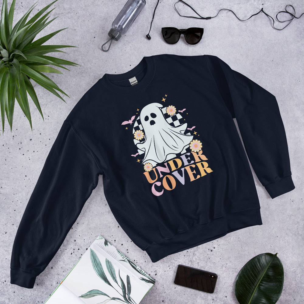 Under Cover Boo Sweatshirt, Halloween Hoodie, Haunted Pullover, Witchy Sweater, Funny Ghost Crewneck, Trick Treat Sweat, Wicked Hoodie