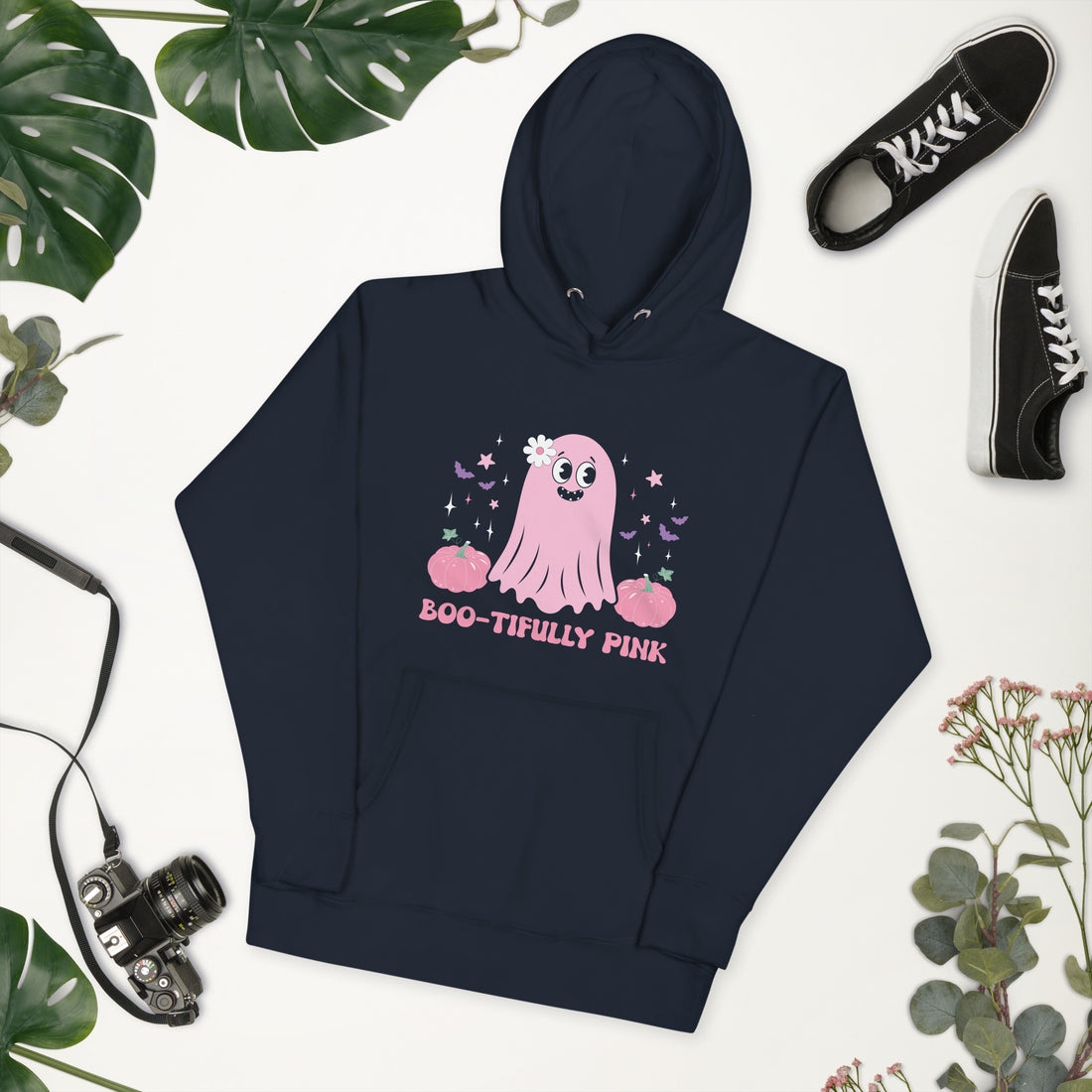 Boo Tifully Pink Hoodie, Halloween Sweatshirt, Haunted Sweater, Witchy Pullover, Funny Ghost Hoodie, Trick Treat Sweat, Wicked Crewneck