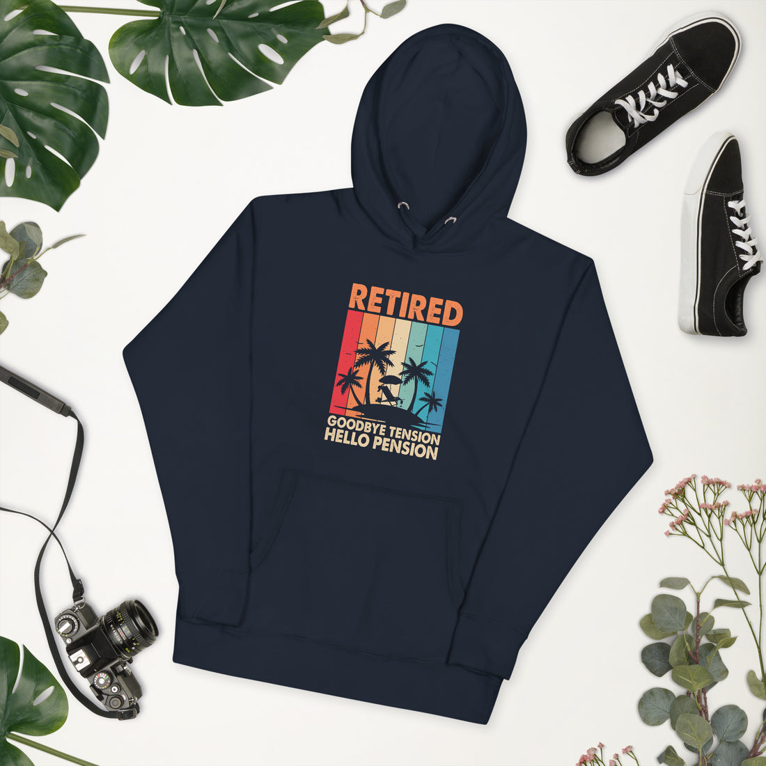 Retired Goodbye Tension Hello Pension Hoodie, Retirement Party Sweatshirt, Retired Pullover, Retiree Apparel, Retirement Gift, Retiring