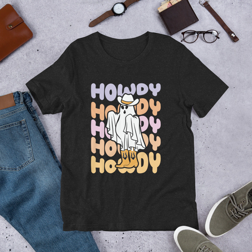 Howdy Spooky Ghost Shirt, Halloween Tshirt, Haunted Tee, Witchy Shirt, Funny Ghost Shirt, Trick Treat Shirt, Wicked Tee, Funny Boo Shirt