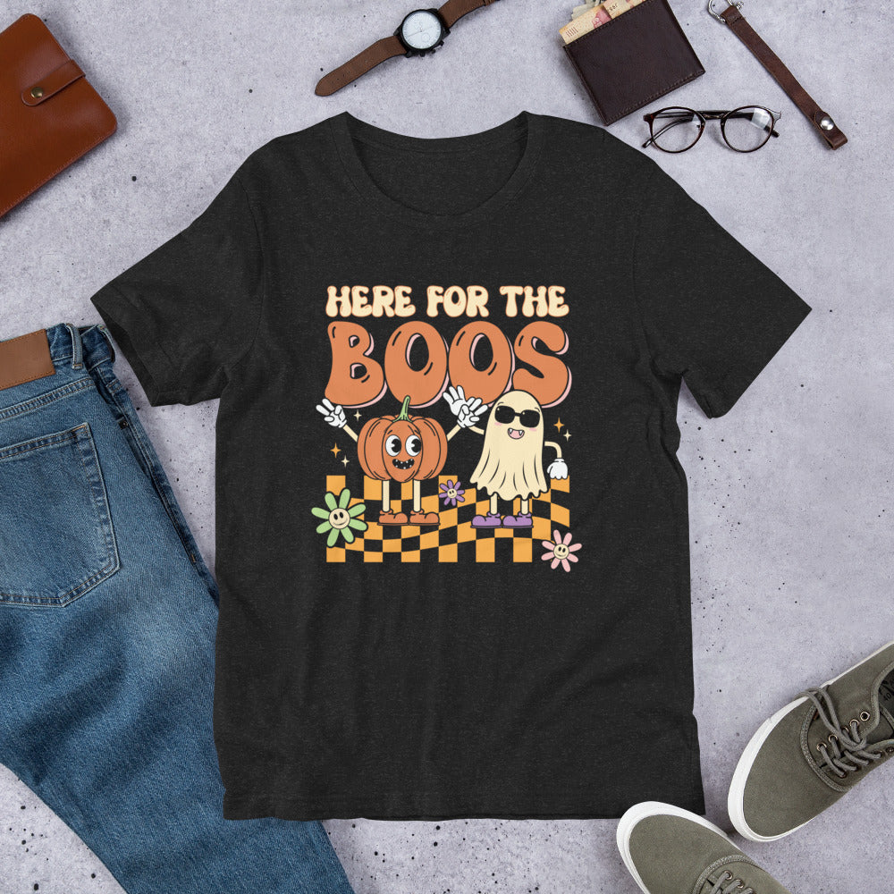 Here For The Boos Shirt, Halloween Tshirt, Haunted Tee, Witchy Shirt, Funny Ghost Shirt, Trick Treat Shirt, Wicked Tee, Funny Boo Shirt