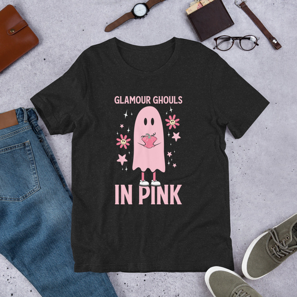 Glamour Ghouls In Pink Shirt, Halloween Tshirt, Haunted Tee, Witchy Shirt, Funny Ghost Shirt, Trick Treat Shirt, Wicked Tee, Funny Boo Shirt